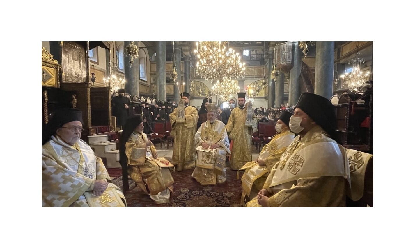    Metropolitan Emmanuel of Chalcedon (Ecumenical Patriarchate) presided over the Divine Liturgy of Christmas at St. George's Cathedral in Istanbul, Turkey.  -Patriarch Bartholomew was absent for the service as he was tested covid positive on Friday