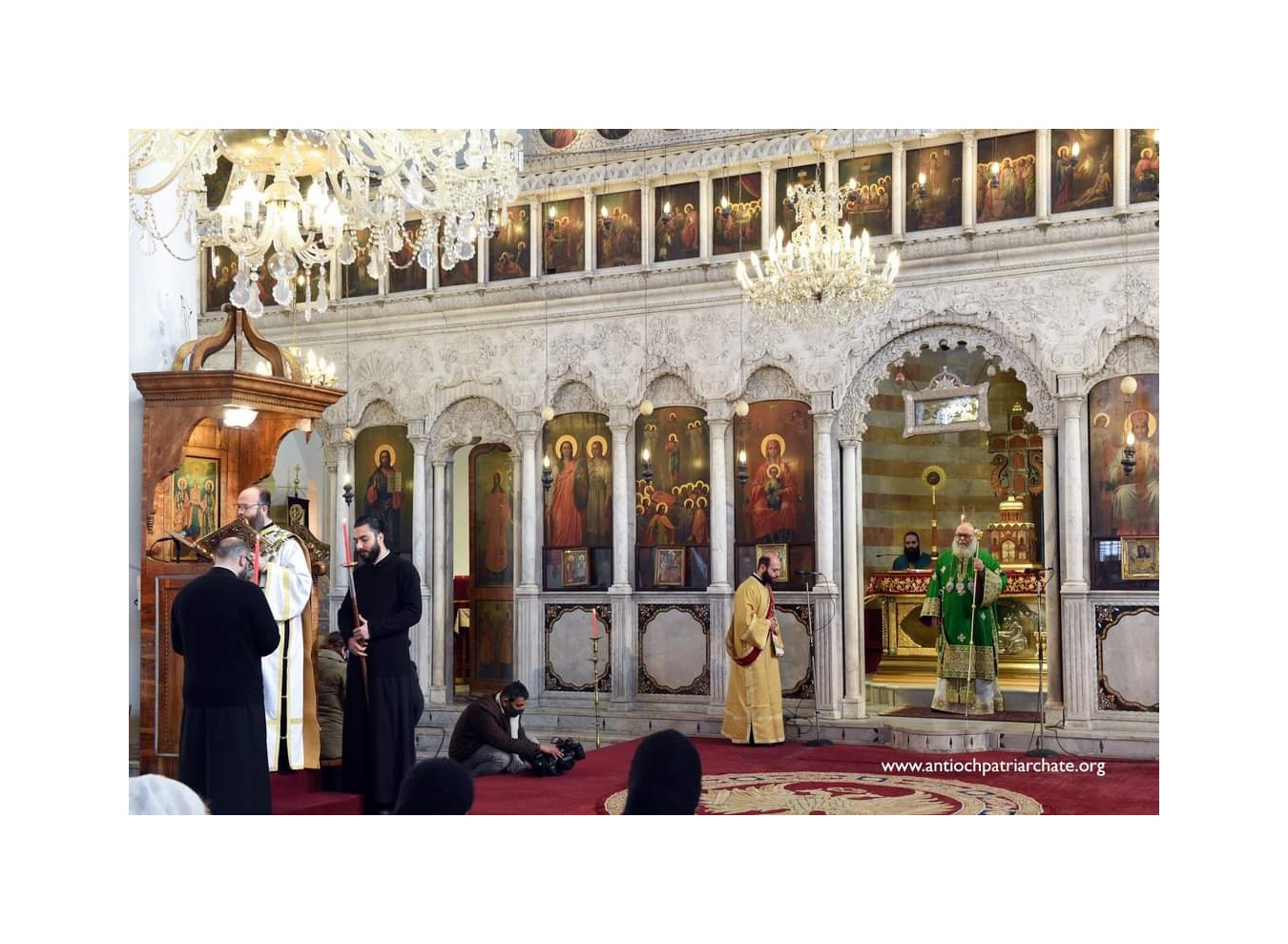  Patriarch John X of Antioch Patrichate during the liturgy of Christmas at the St Mary's Cathedral, Damascus 