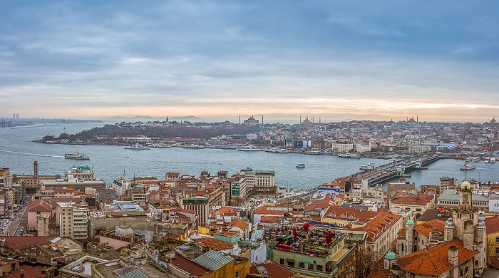 View of the Golden Horn and the Seraglio Point from Galata Tower, Istanbul. Pic - Wiki