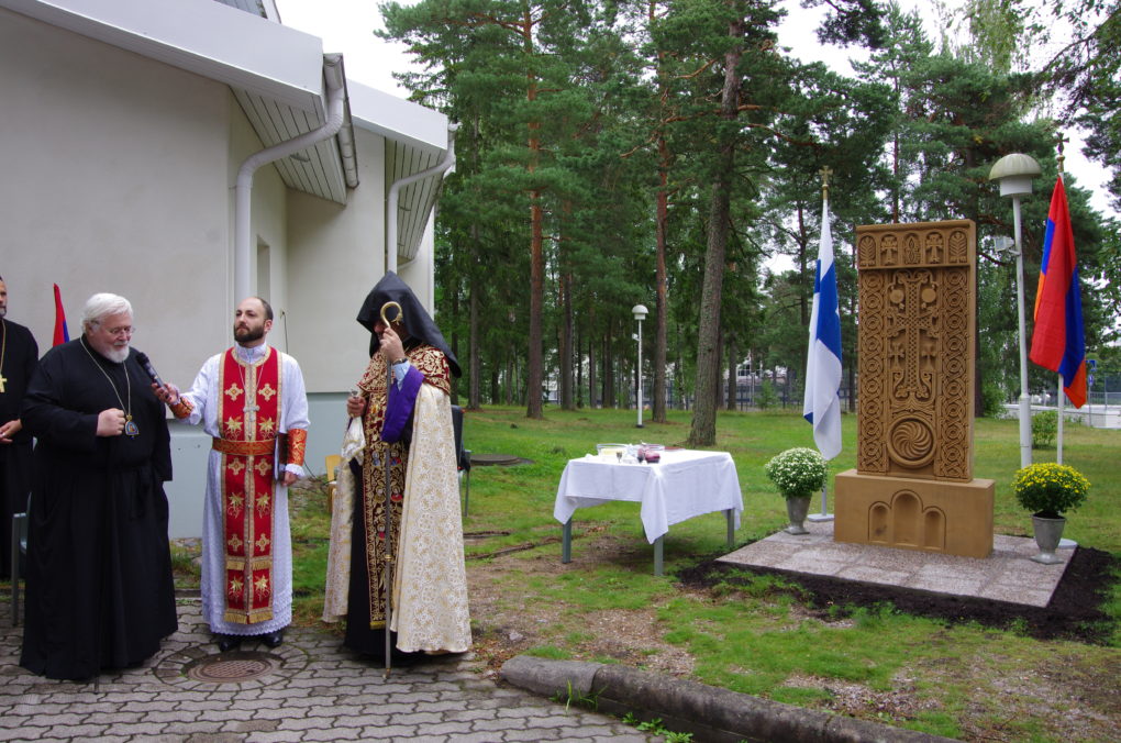 First Armenian Cross in Finland Installed in St. Herman of Alaska Finnish Orthodox Church in Tapiola