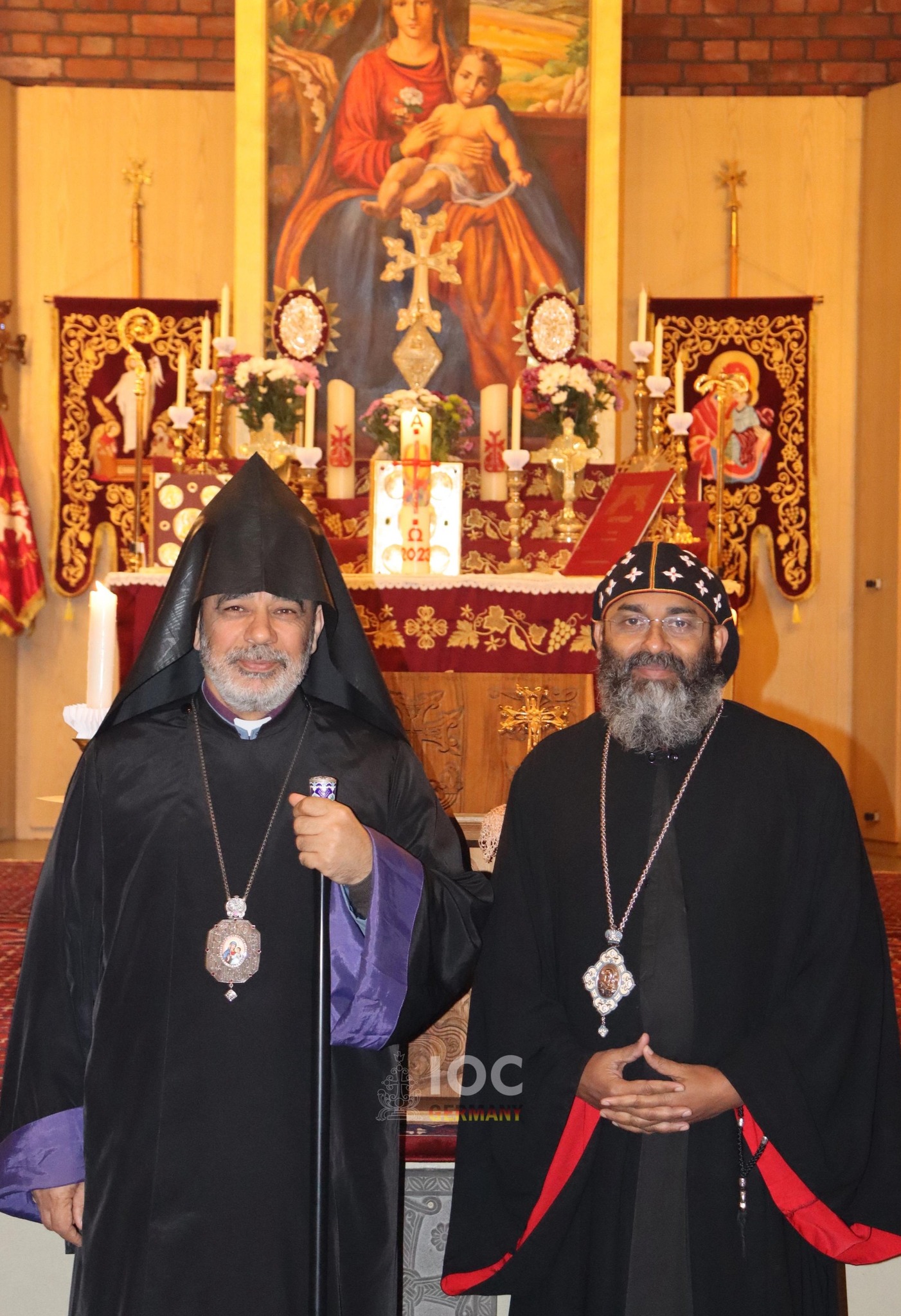 Bishop Serovbe Isakhanyan of Germany Received Metropolitan Abraham Stephanos of the UK, Europe, and Africa