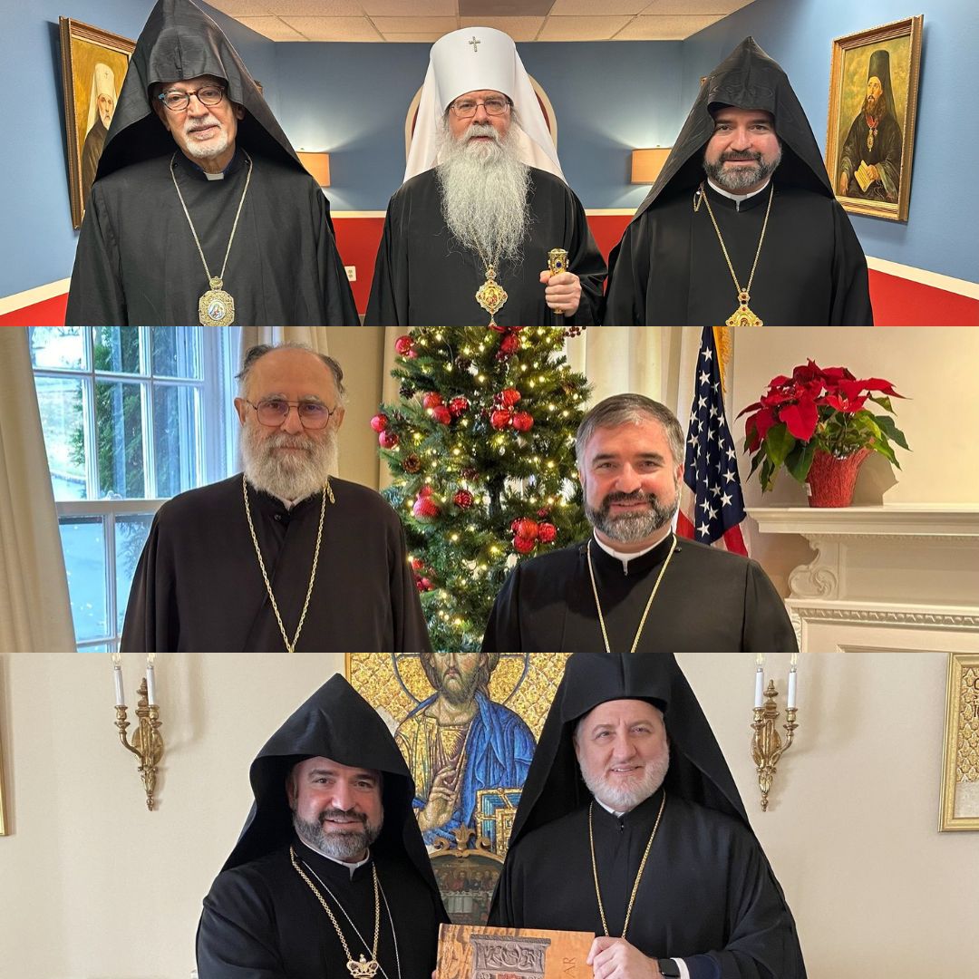 Bishop Mesrop Parsamyan of Armenian Eastern Diocese Visited Orthodox Hierarchs in America with Seasonal Greetings