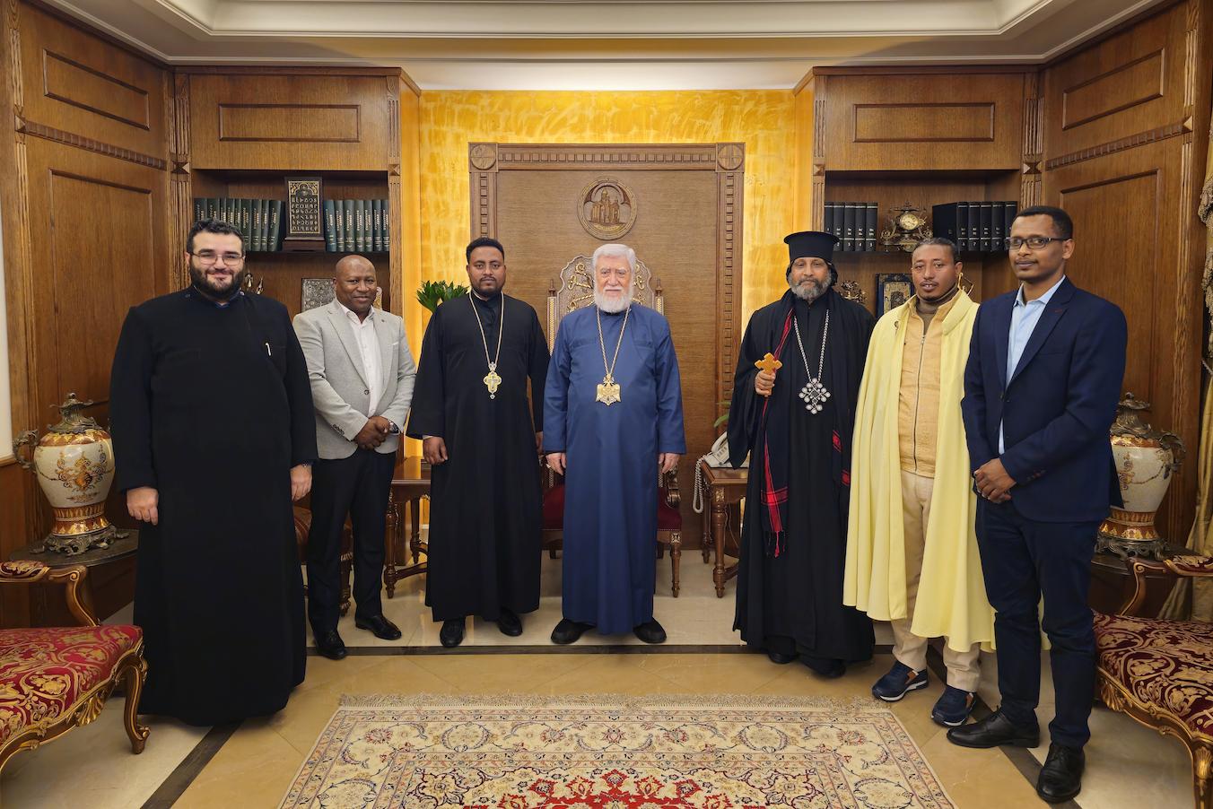 Catholicos Aram I Received Delegation from Ethiopian Community in Lebanon