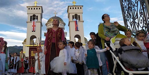 Procession in Bar, Montenegro, in Honor of St. John Vladimir