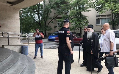 Metropolitan Amfilohije of Montenegro and the Littoral at an Informative Conversation at the State Security Administration Center in Podgorica