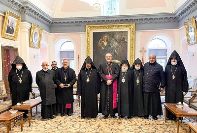 The Latin Patriarch of Jerusalem Visits the Armenian Patriarch of Jerusalem