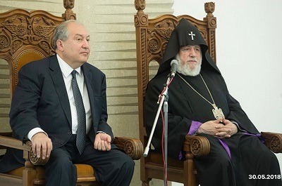 Catholicos Karekin II, President Armen Sargsyan Discuss “Artsakh”