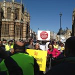 Protesters outside House of Lords condemn Christian perseuction in Egypt