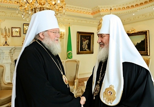 Metropolitan Hilarion of Eastern America and New York Sends Namesday Greetings to His Holiness Patriarch Kirill of Moscow and All Russia