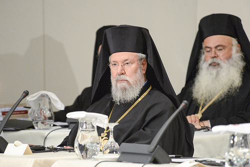 ARCHBISHOP CHRYSOSTOMOS OF CYPRUS ACCUSED BISHOPS, THEOLOGIANS, AND LAITY CRITICAL OF HOLY AND GREAT COUNCIL OF FUNDAMENTALISM IN SPEECH AT OPENING OF CRETE SYNAXIS