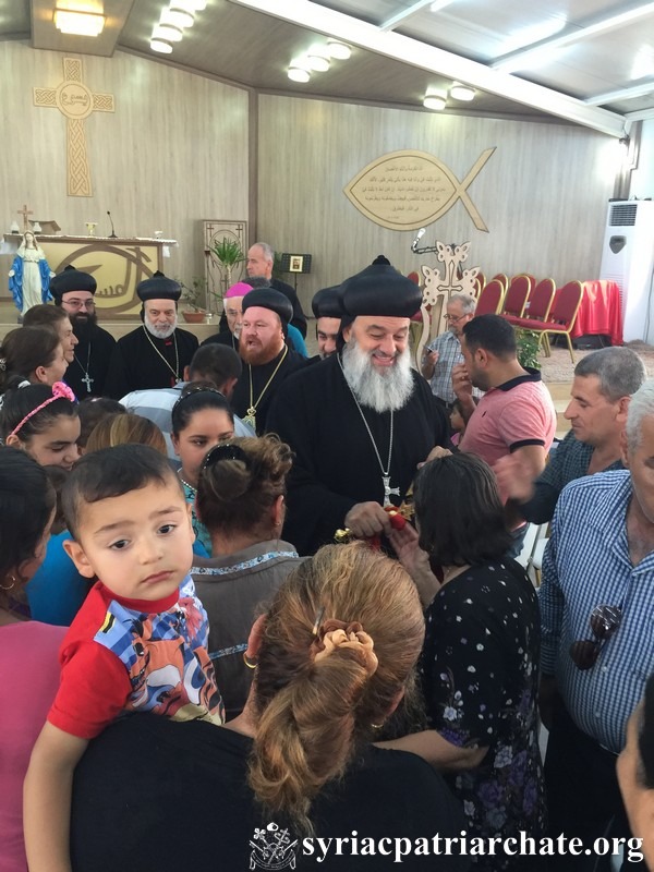 Patriarch Ignatius Aphrem II Visits Refugee Camp in Erbil