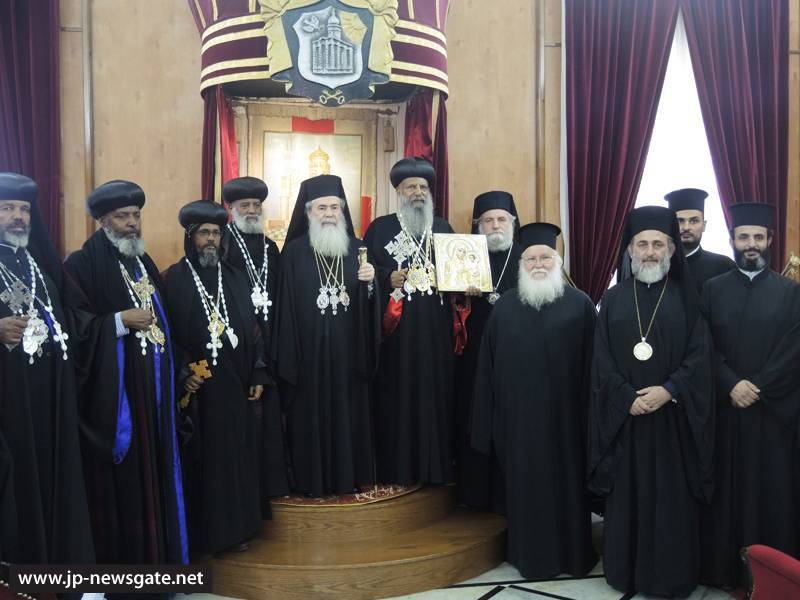 ADDRESS OF THE PATRIARCH OF JERUSALEM TO THE LEADERCHIP OF THE COPTIC & ETHIOPIAN COMMUNITIES OF JERUSALEM