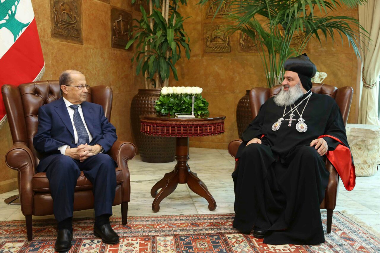 Patriarch Ignatius Aphrem II Visits Lebanese President General Michel Aoun