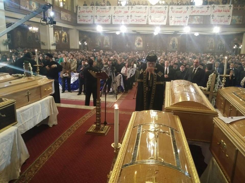 Photos from the Funeral of Coptic Orthodox Martyrs Killed in the ...