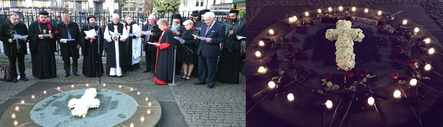 The Archbishop of Canterbury & Ambassador of Egypt join Bishop Angaelos in prayers at The Innocent Victims’ Memorial at Westminster Abbey, for victims of the Cairo Church Bombing