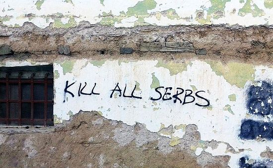 HIERARCH CONDEMNS ANTI-SERBIAN GRAFFITI IN KOSOVO