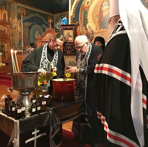 Metropolitan Tikhon presides at opening Rite of Preparation of Holy Chrism
