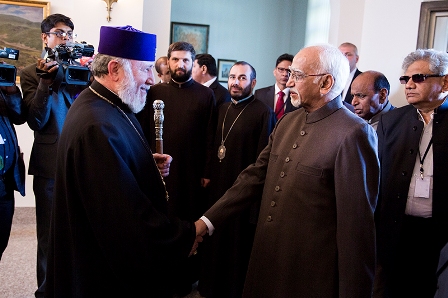 Catholicos of All Armenians Received the Vice-President of India