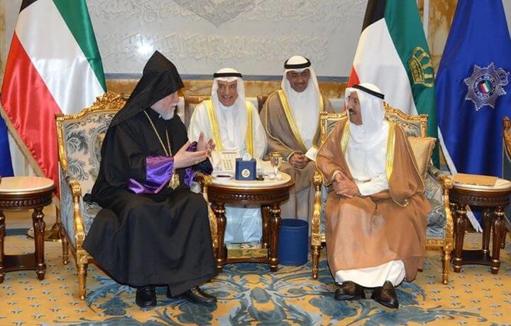 His Holiness Aram I Visits Sheikh Sabah IV Ahmad Al-Jaber Al-Sabah