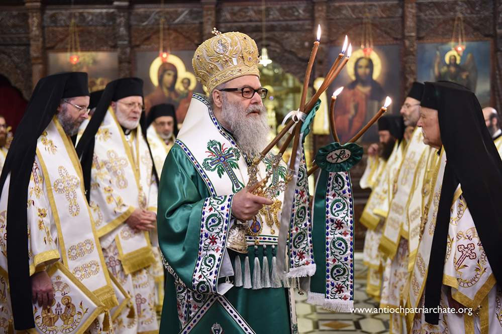 His Beatitude John X presides over the Divine Liturgy of Pentecost