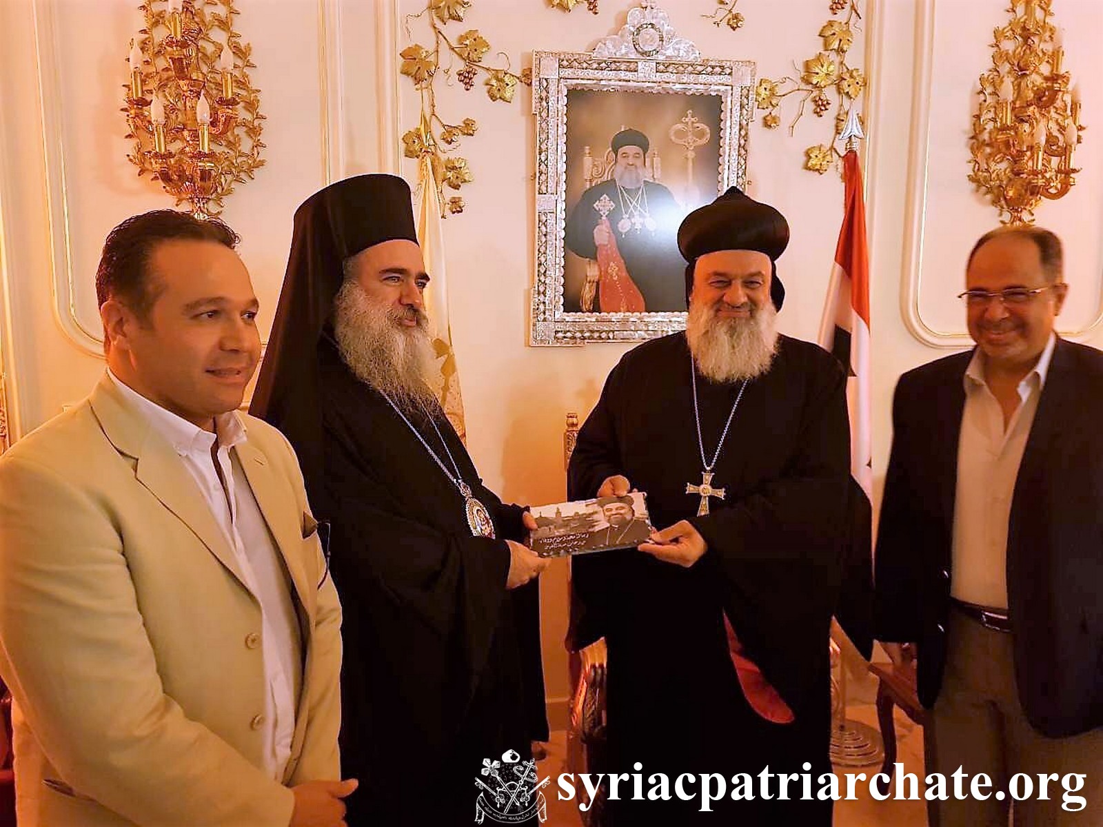 Archbishop Atallah Hanna Visits Patriarch Ignatius Aphrem II
