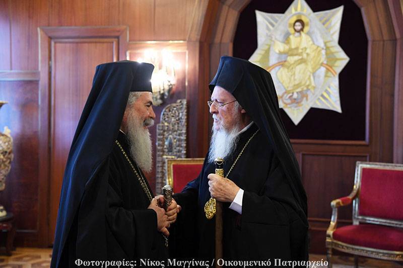HIS BEATITUDE THE PATRIARCH OF JERUSALEM VISITS THE ECUMENICAL PATRIARCHATE