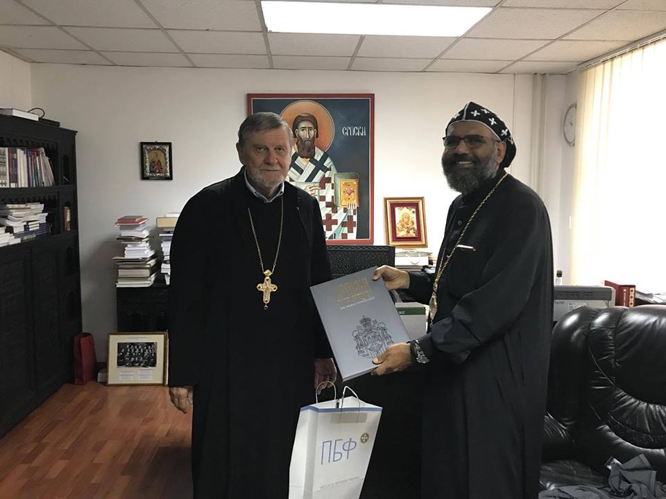 Metropolitan Zachariah Mar Nicholovos meets the Dean of the Faculty of Orthodox Theology – University of Belgrade