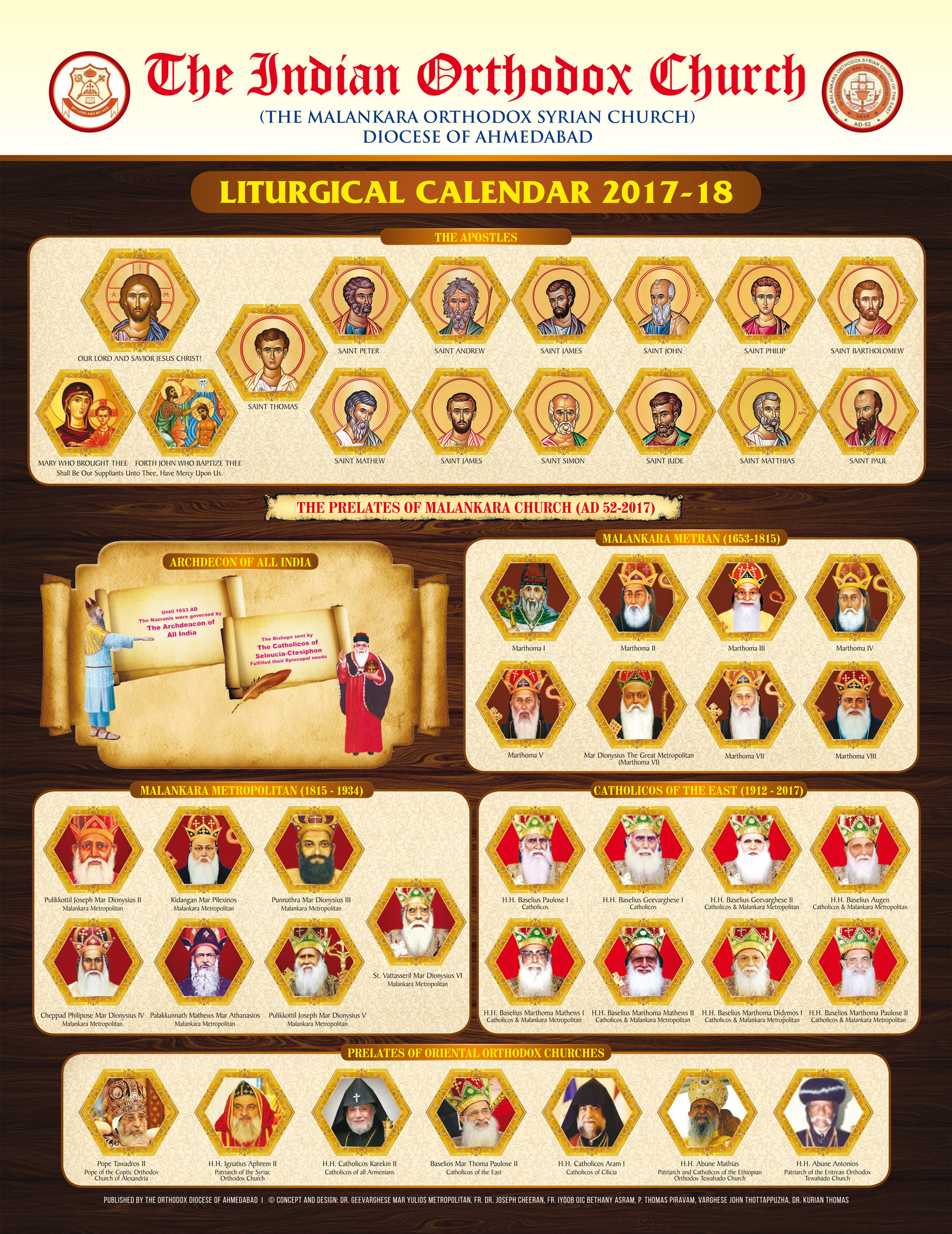 Ahmedabad Diocese under Metropolitan Mar Yulios releases new unique liturgical calendar for 2017-18