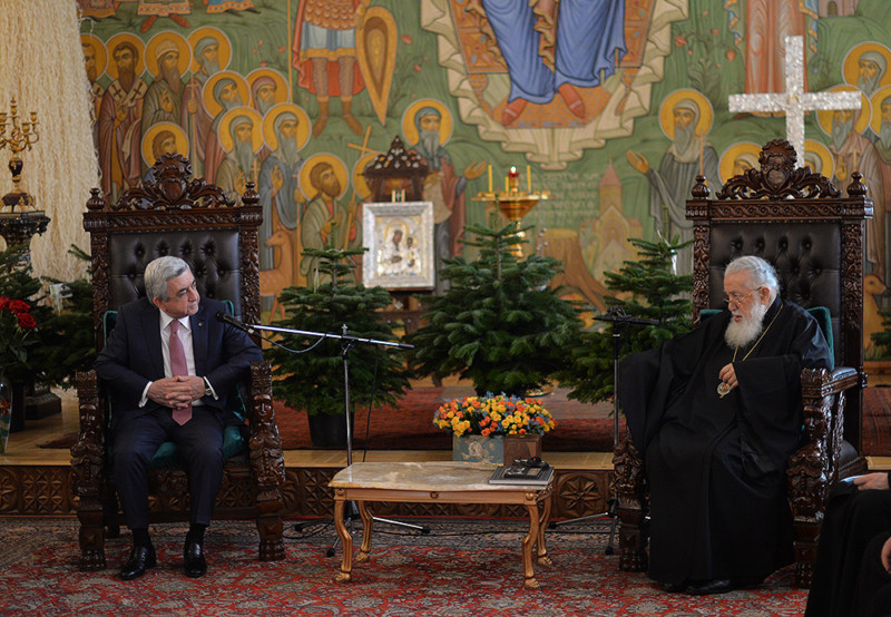 Armenian President visits Patriarch Ilia II of All Georgia