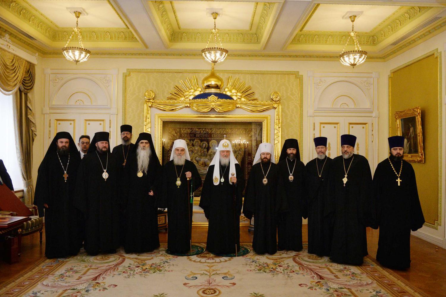 Patriarch Kirill of Moscow and All Russia meets with Serbian Patriarch Irinej