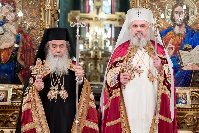 THE VISIT OF HIS BEATITUDE THE PATRIARCH OF JERUSALEM AT THE PATRIARCHATE OF ROMANIA
