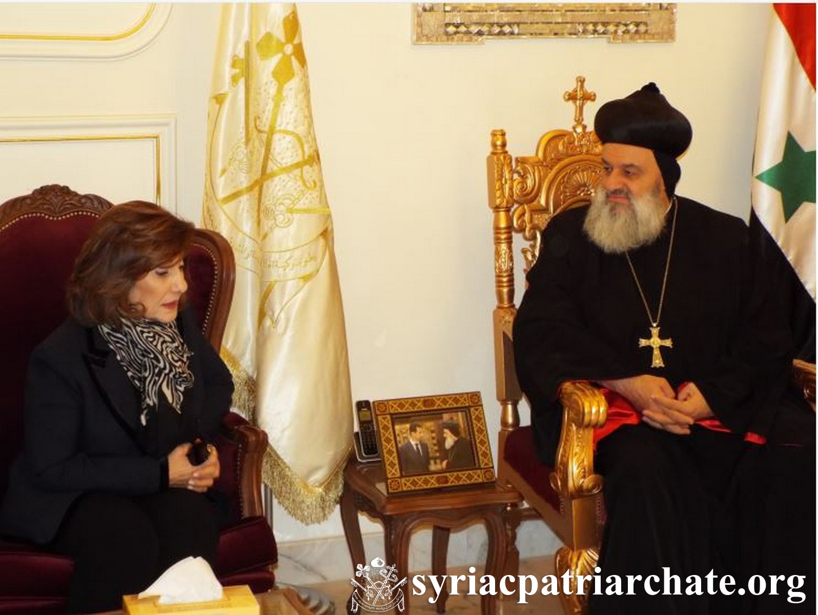 Patriarch Ignatius Apahrem II Meets Political and Media Adviser to the Syrian Presidency Dr. Bouthaina Shaaban