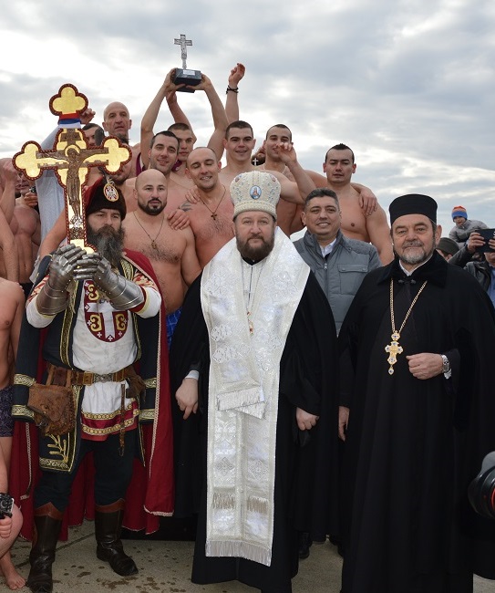 Swimming for the Precious Cross in Ada Ciganlija