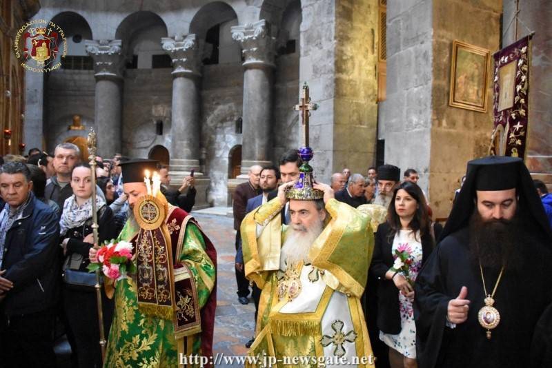 THE FEAST OF THE ADORATION OF THE SACRED CROSS AT THE JERUSALEM PATRIARCHATE AND THE FEAST OF ST. PORPHYRIOS OF GAZA