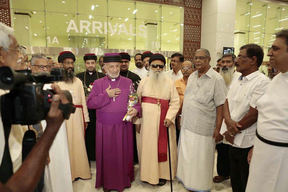 Catholicos-Patriarch Mar Gewargis III Sliwa arrives in Kerala