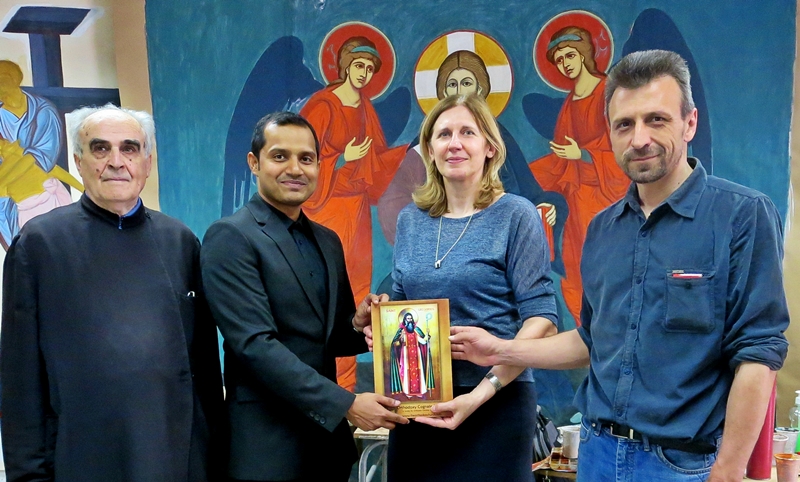 OCP Icon of St Gregorious of Parumala Presented to Serbian Orthodox Academy of Fine Arts & Conservation