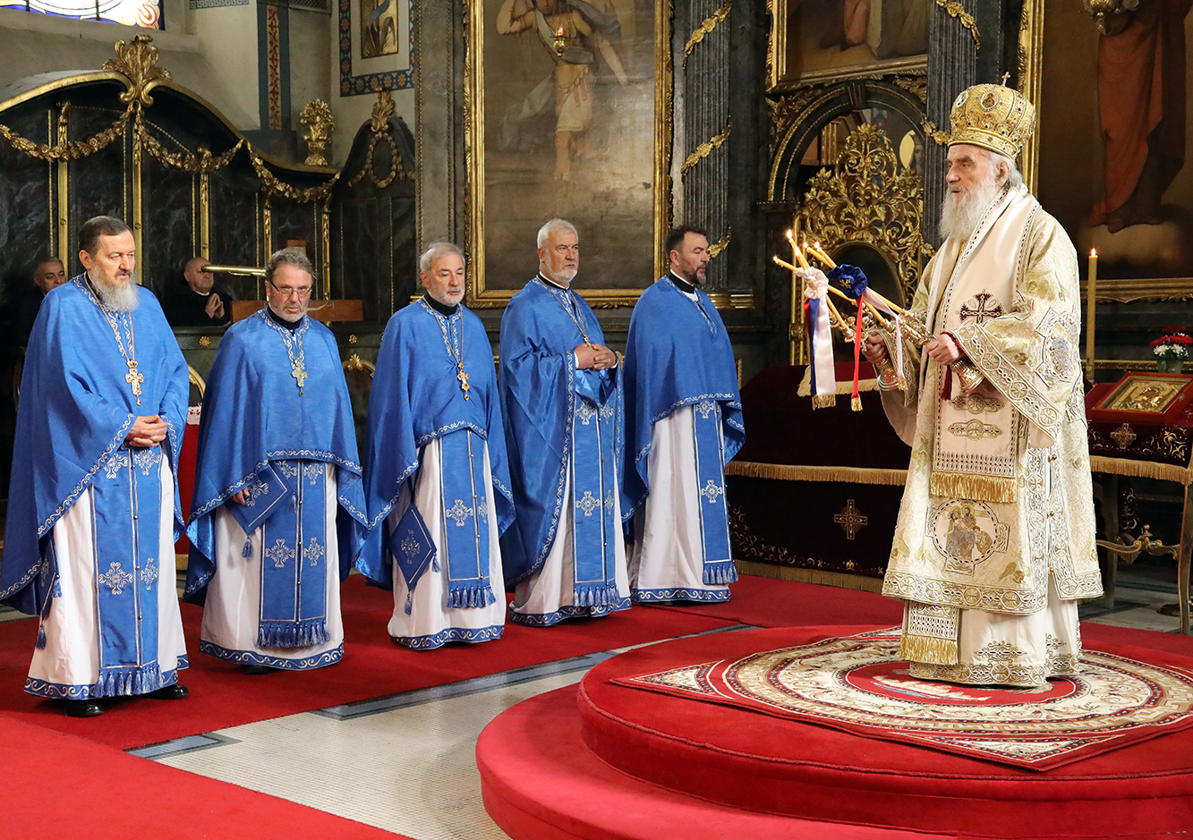 Lazarus Saturday at the Cathedral church in Belgrade