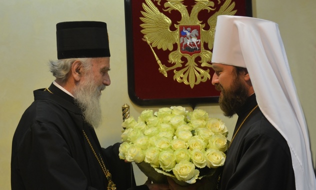 Patriarch Irinej of Serbia in Moscow