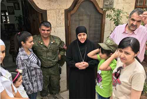 RUSSIAN MILITARY DELIVERS HUMANITARIAN AID TO SAIDNAYA CONVENT IN SYRIA