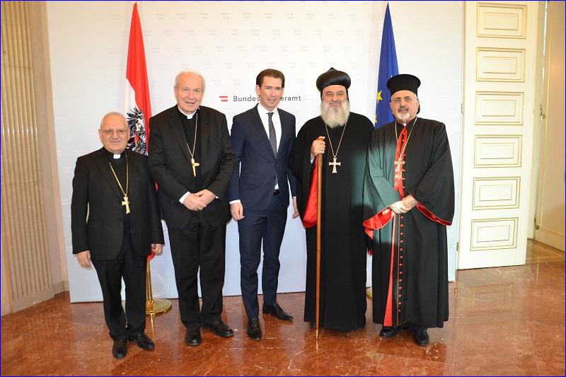 Patriarchs of Syriac Churches Meet Austrian Chancellor