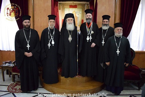 HIS EMINENCE MAKARIOS THE NEW ARCHBISHOP OF AUSTRALIA VISITS THE JERUSALEM PATRIARCHATE