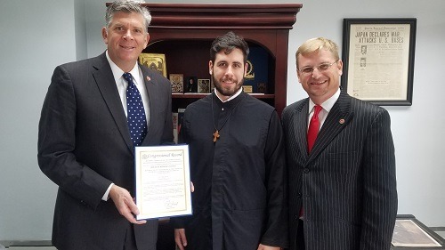 Congressman Darin LaHood Presents United States Congressional Record Recognition of Ecumenical Patriarch