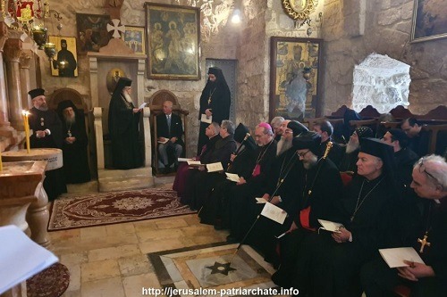 NOTE AND ADDRESS OF H.H.B. THEOPHILOS ON THE OCCASION OF THE VISIT OF H.R.H. PRINCE CHARLES OF WALES TO THE CHURCH OF THE NATIVITY