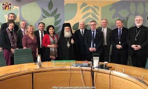 THE VISIT OF HIS BEATITUDE THEOPHILOS III PATRIARCH OF JERUSALEM TO WESTMINSTER-ENGLAND