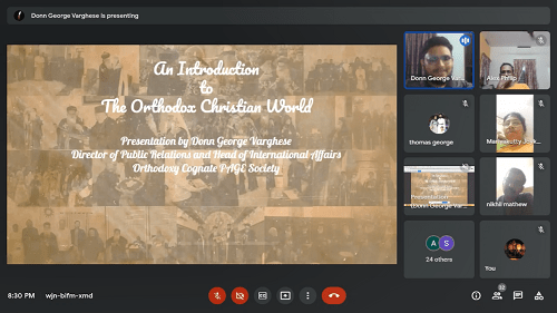 An Online Session on ‘An Introduction to the Orthodox Christian World’ Held