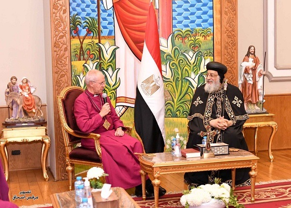 Pope Tawadros II Receives Archbishop Justin Welby of Canterbury