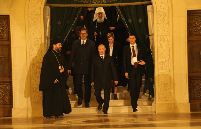 President Putin visited Saint Sava Cathedral in Belgrade