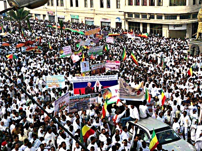 Huge Protest Held Against the Persecution of the Orthodox Church in Ethiopia (Photos and Video)