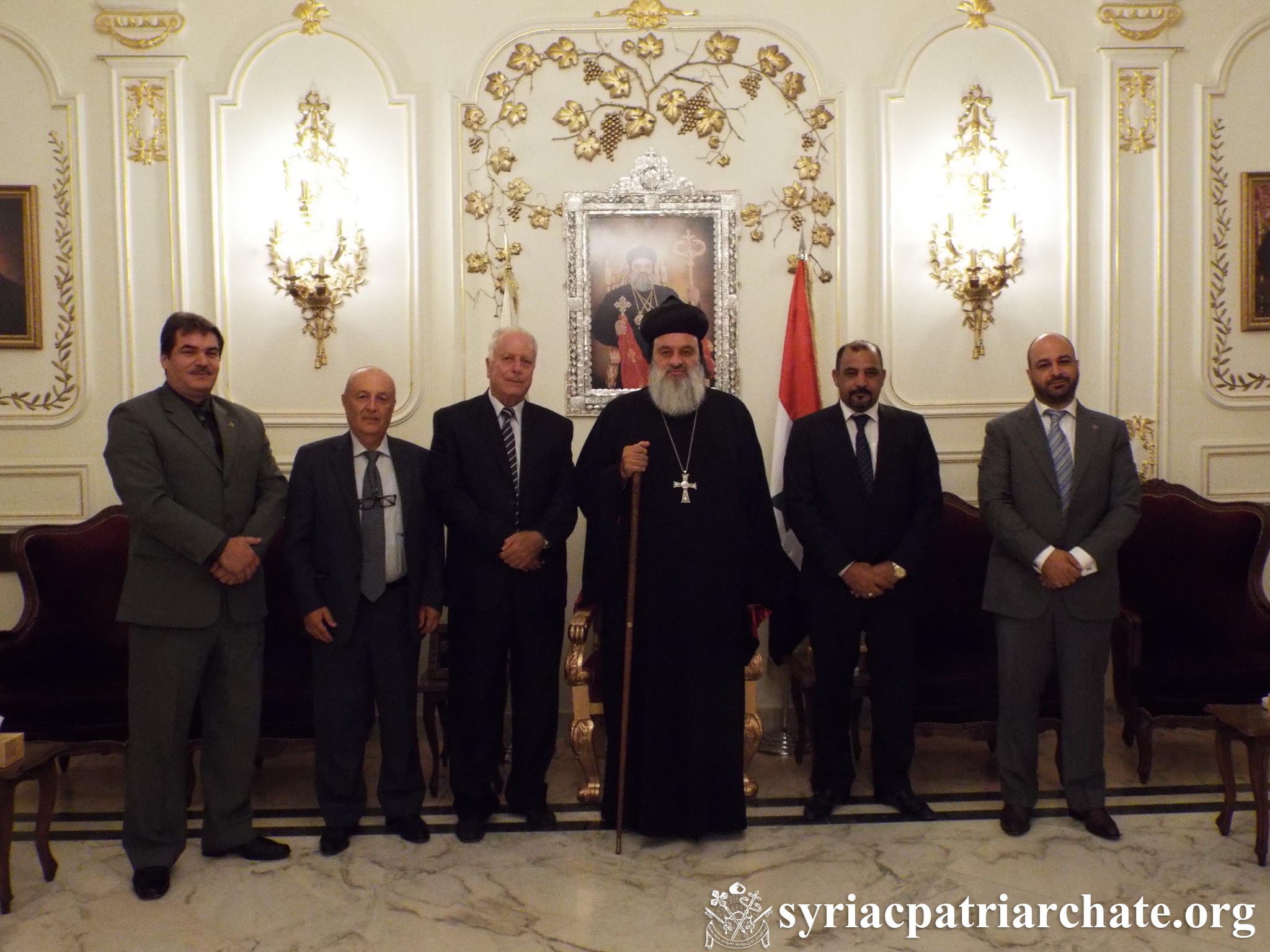 Patriarch Mor Ignatius Aphrem II receives a Delegation from Syrian Social Nationalist Party