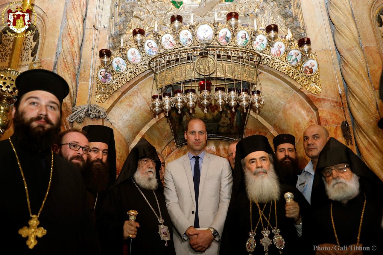 HIS ROYAL HIGHNESS THE DUKE OF CAMBRIDGE VISITS THE ALL-HOLY SHRINES